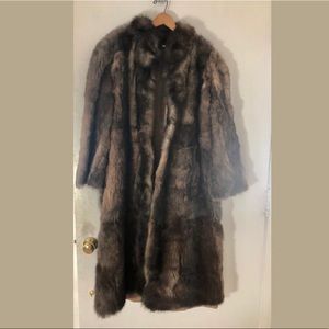 Women’s Raccon Fur Coat Reversible Vintage